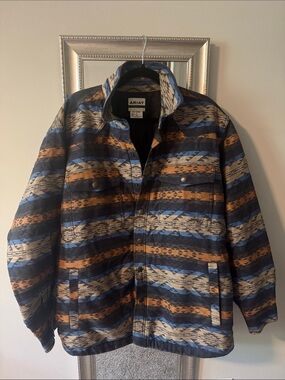 Ariat Blue, Brown & Cream Southwestern Snap-Front Jacket